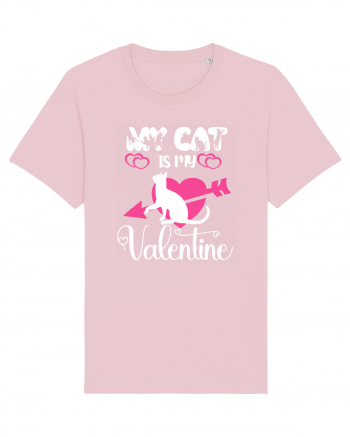 My Cat Is My Valentine Cotton Pink
