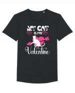 My Cat Is My Valentine Tricou mânecă scurtă guler larg Bărbat Skater