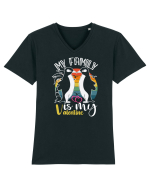 My Family Is My Valentine Tricou mânecă scurtă guler V Bărbat Presenter