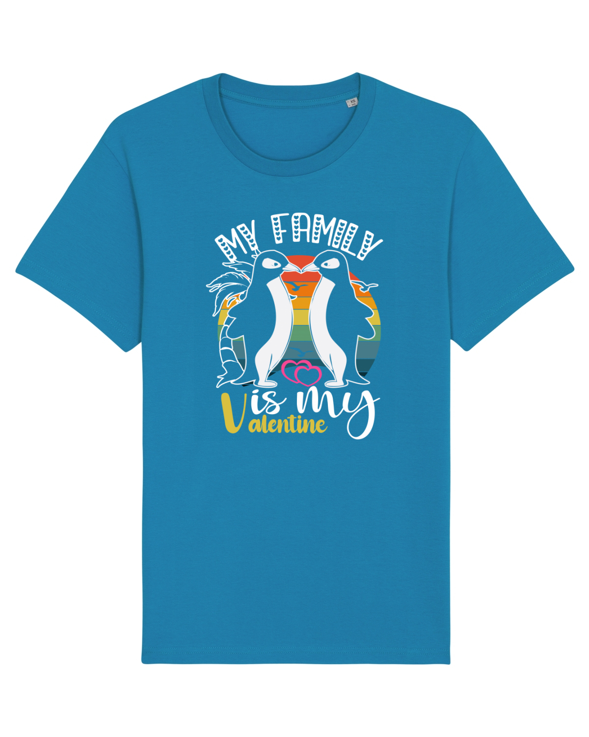 Tricou mânecă scurtă Unisex Rocker Azur