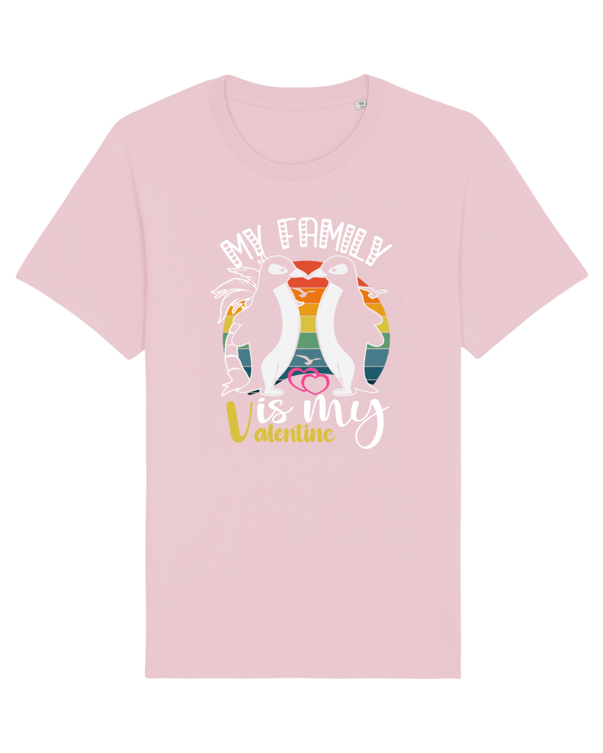 Tricou mânecă scurtă Unisex Rocker Cotton Pink