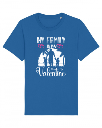 My Family Is My Valentine Royal Blue