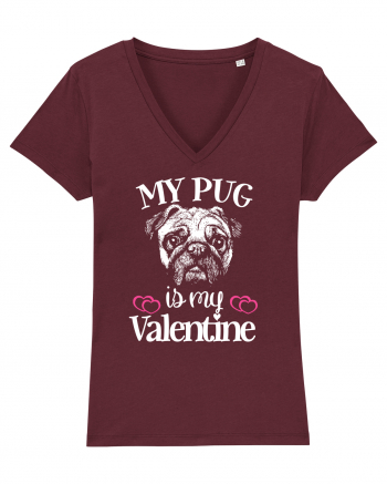 My Pug Is My Valentine Burgundy