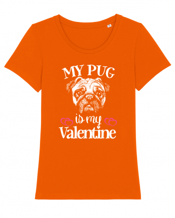 My Pug Is My Valentine Bright Orange