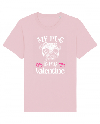 My Pug Is My Valentine Cotton Pink