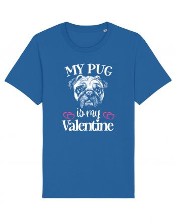 My Pug Is My Valentine Royal Blue