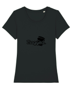 Bagged Tricou mânecă scurtă guler larg fitted Damă Expresser