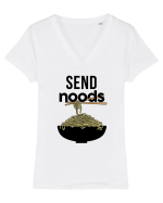 Send Noods Tricou mânecă scurtă guler V Damă Evoker