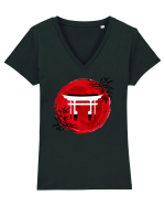 Japan  Tricou mânecă scurtă guler V Damă Evoker