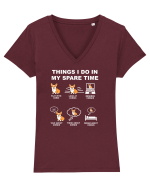 CORGI Tricou mânecă scurtă guler V Damă Evoker