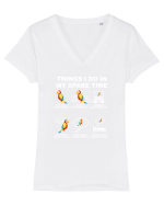 PARROTS Tricou mânecă scurtă guler V Damă Evoker