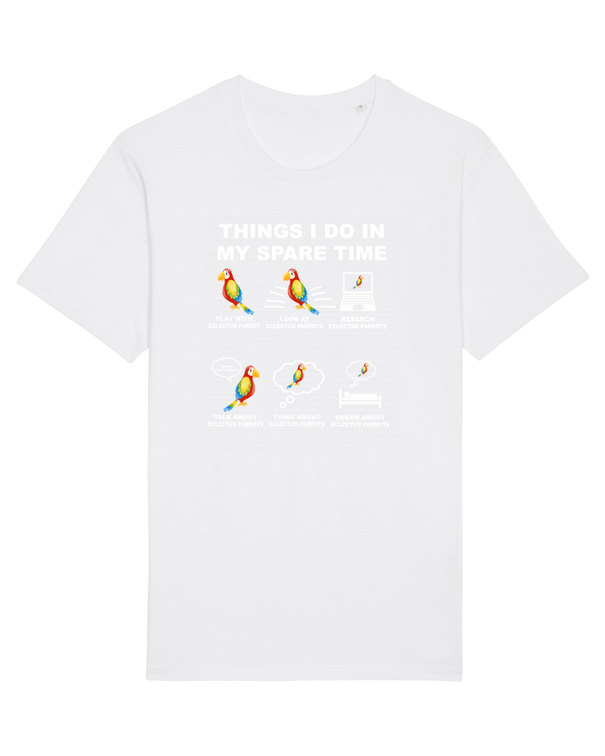 Tricou mânecă scurtă Unisex Rocker White
