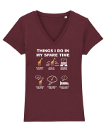 GIRAFFES Tricou mânecă scurtă guler V Damă Evoker
