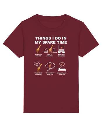 GIRAFFES Burgundy