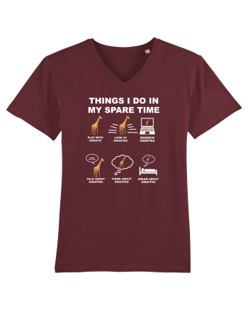GIRAFFES Burgundy