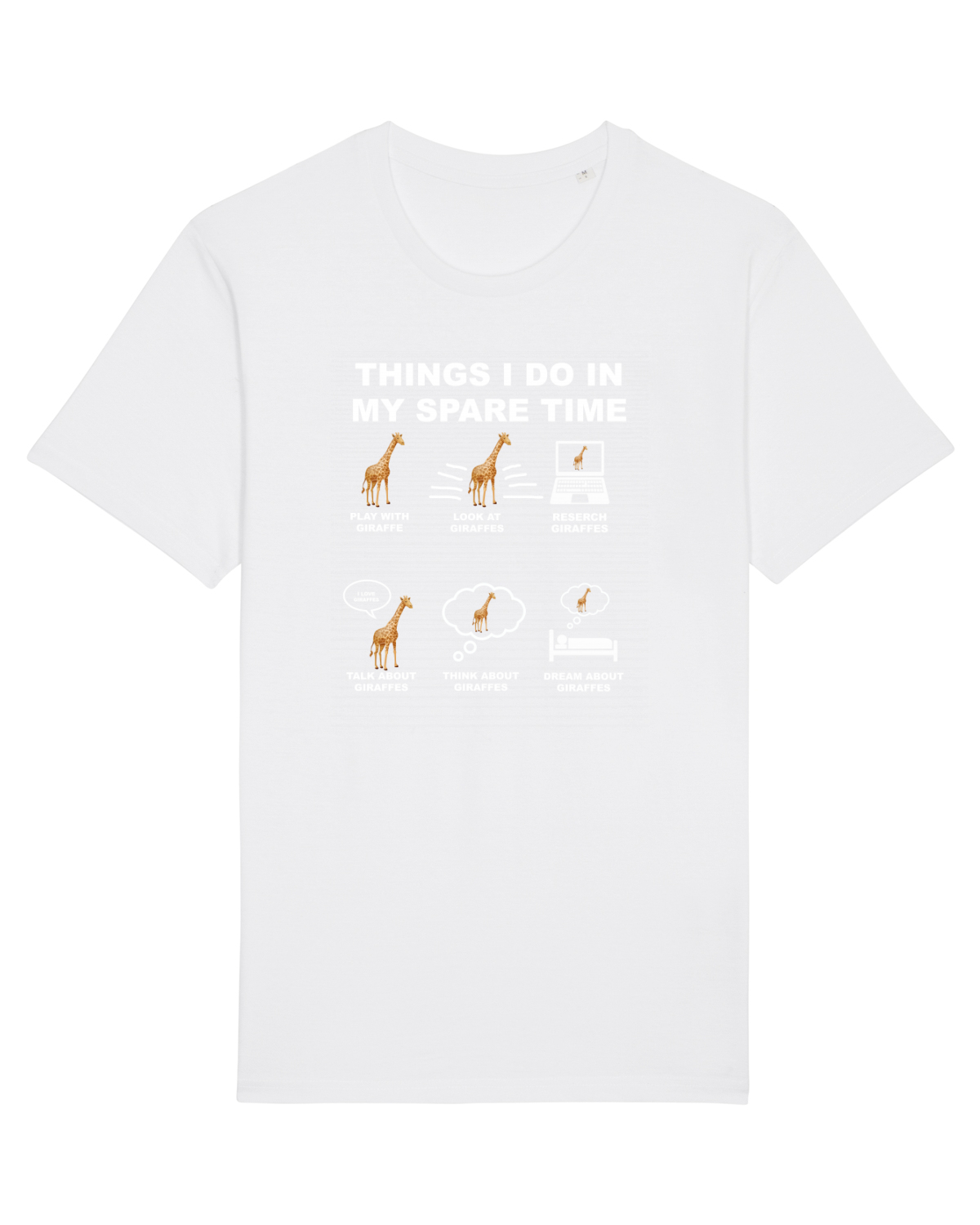 Tricou mânecă scurtă Unisex Rocker White