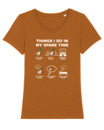DUCKS Tricou mânecă scurtă guler larg fitted Damă Expresser