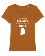 KOREA Tricou mânecă scurtă guler larg fitted Damă Expresser