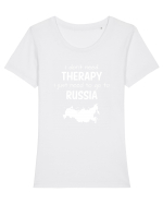RUSSIA Tricou mânecă scurtă guler larg fitted Damă Expresser
