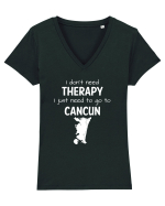 CANCUN Tricou mânecă scurtă guler V Damă Evoker