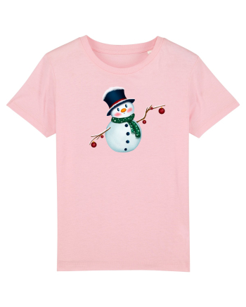 The Cute Snowman Cotton Pink