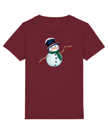 The Cute Snowman Burgundy
