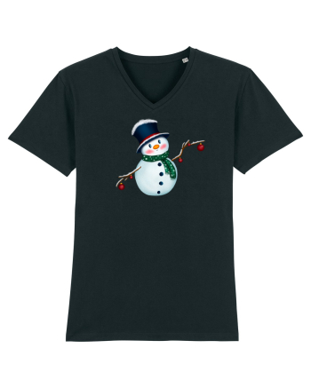 The Cute Snowman Black