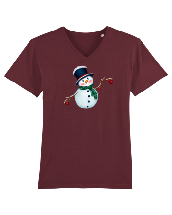 The Cute Snowman Burgundy