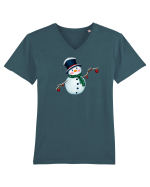 The Cute Snowman Tricou mânecă scurtă guler V Bărbat Presenter