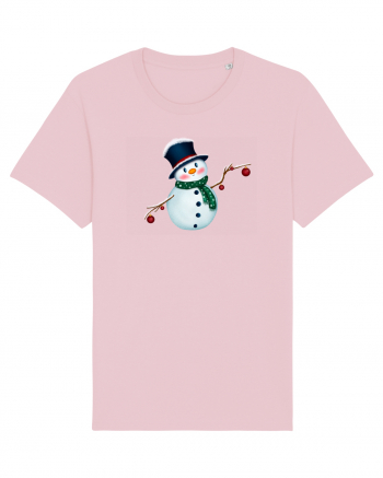 The Cute Snowman Cotton Pink