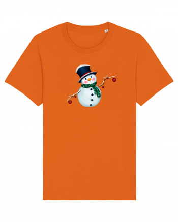 The Cute Snowman Bright Orange