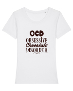 CHOCOLATE Tricou mânecă scurtă guler larg fitted Damă Expresser