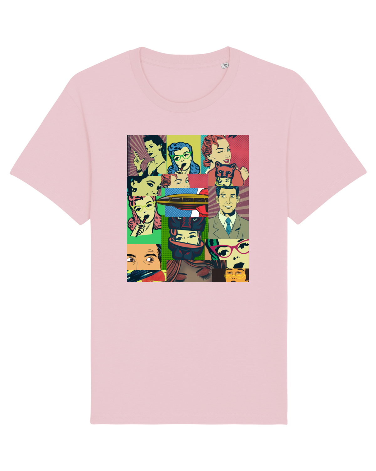 Tricou mânecă scurtă Unisex Rocker Cotton Pink