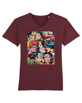 Pop Art  Comic Book Burgundy