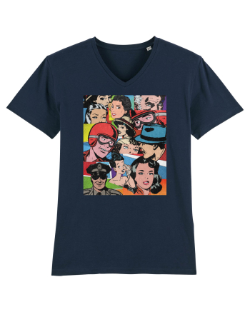 Pop Art  Comic Book French Navy