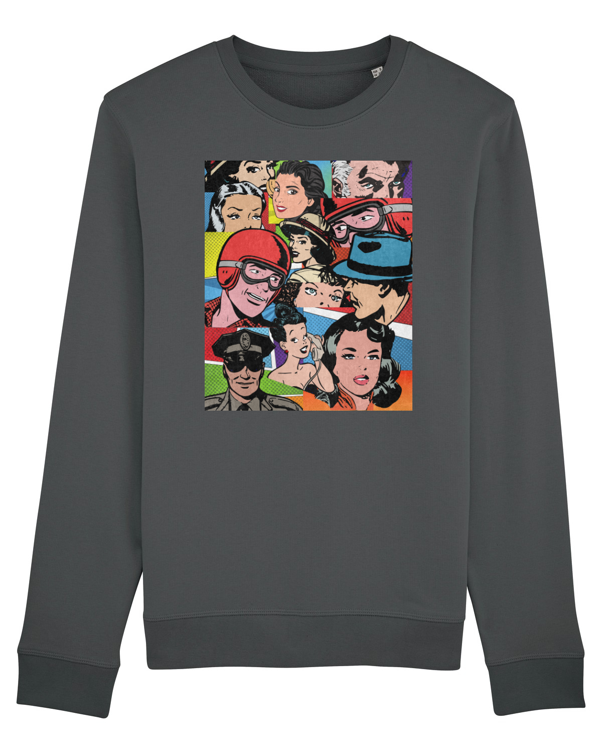Bluză mânecă lungă Unisex Rise Anthracite