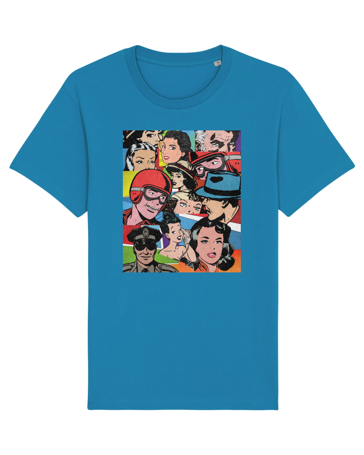Tricou mânecă scurtă Unisex Rocker Azur