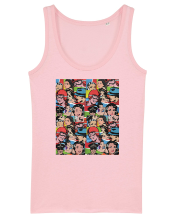 Pop Art  Comic Book Cotton Pink