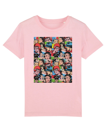 Pop Art  Comic Book Cotton Pink