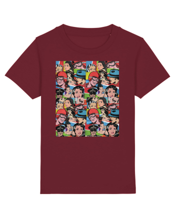 Pop Art  Comic Book Burgundy