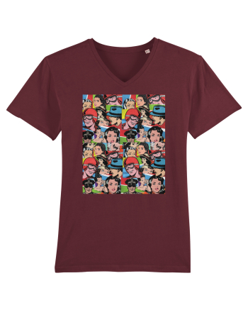 Pop Art  Comic Book Burgundy