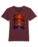 Pop Art  Comic Book Tricou mânecă scurtă guler V Bărbat Presenter