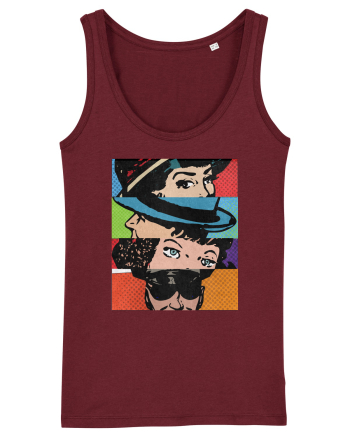 Pop Art  Comic Book Burgundy