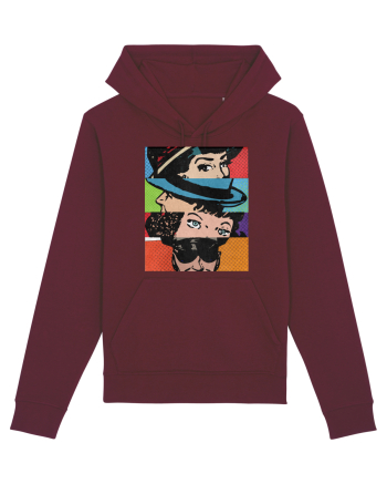 Pop Art  Comic Book Burgundy
