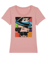 Pop Art  Comic Book Tricou mânecă scurtă guler larg fitted Damă Expresser