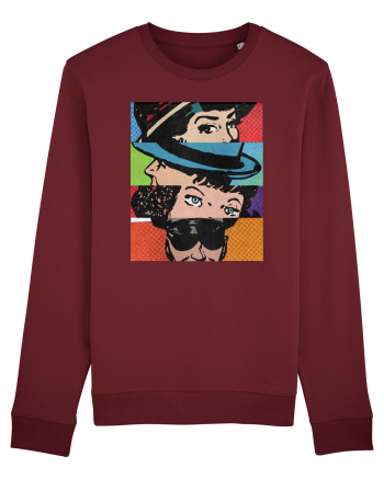 Pop Art  Comic Book Burgundy