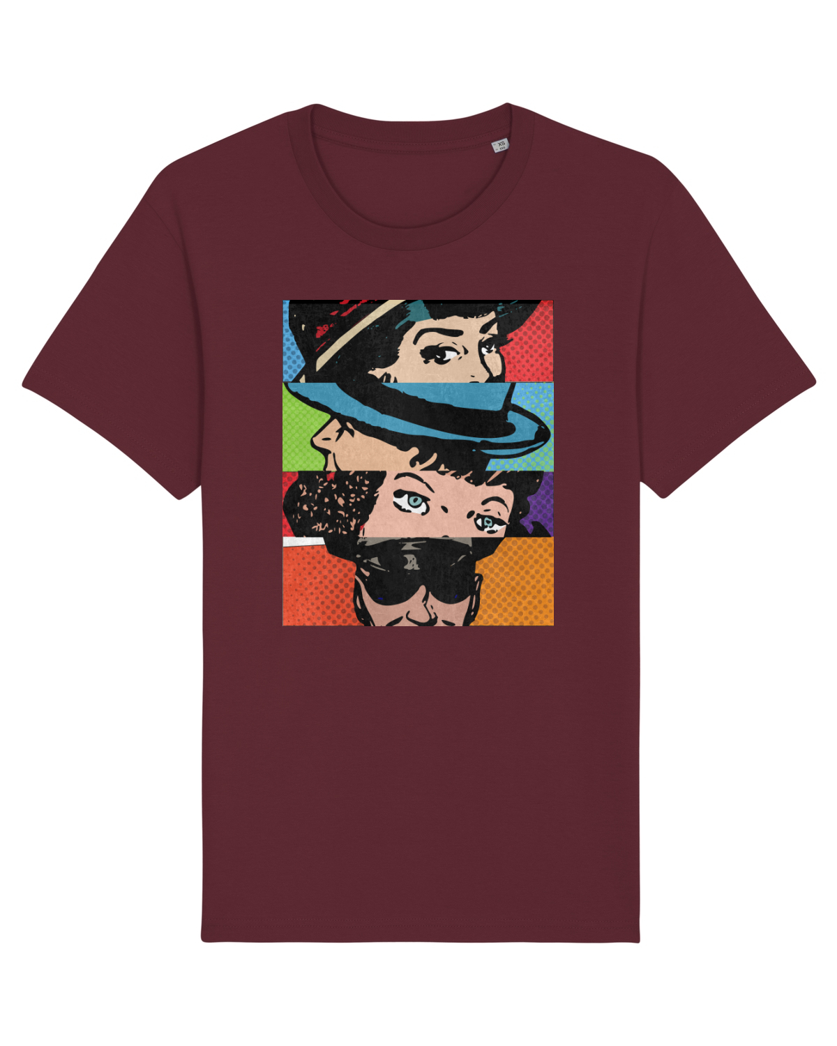 Tricou mânecă scurtă Unisex Rocker Burgundy