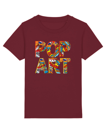 Pop Art  Comic Book Burgundy