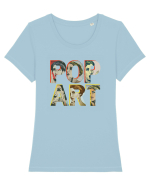 Pop Art  Comic Book Tricou mânecă scurtă guler larg fitted Damă Expresser