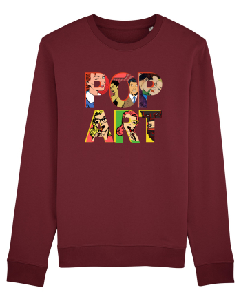 Pop Art  Comic Book Burgundy